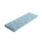 Custom Bench Cushion in Rope Walk - Persian Blue