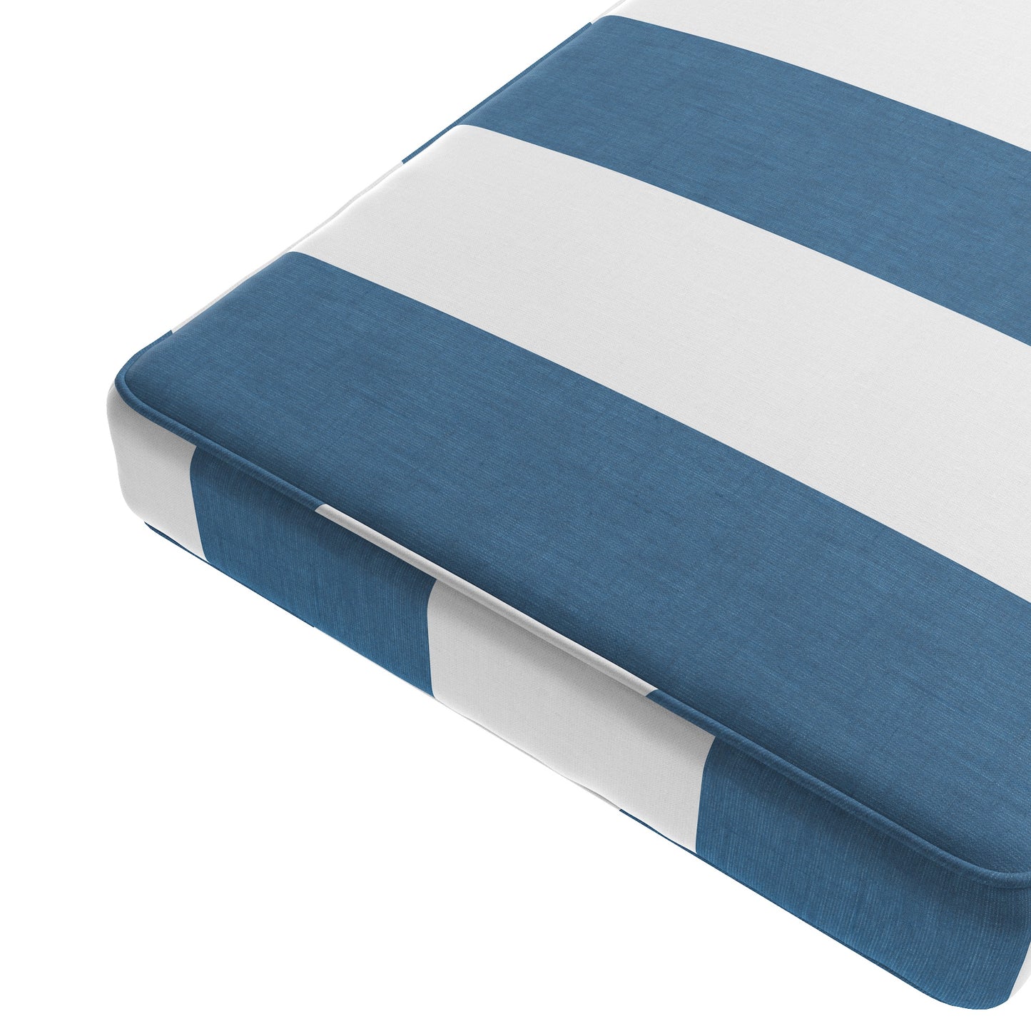 Custom Outdoor Bench Cushion in Sunbrella® Cabana - Regatta