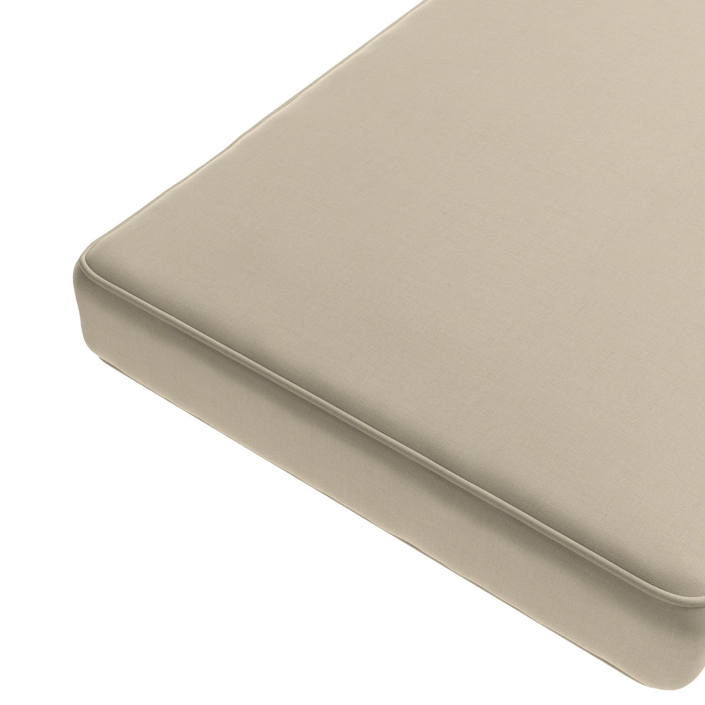 Custom Outdoor Bench Cushion in Sunbrella® - Canvas Flax