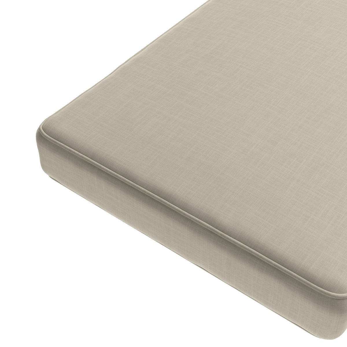 Custom Bench Cushion in Classic Linen - Toast