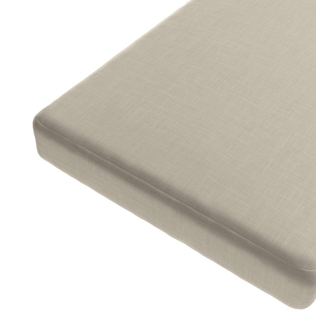 Custom Bench Cushion in Classic Linen - Toast