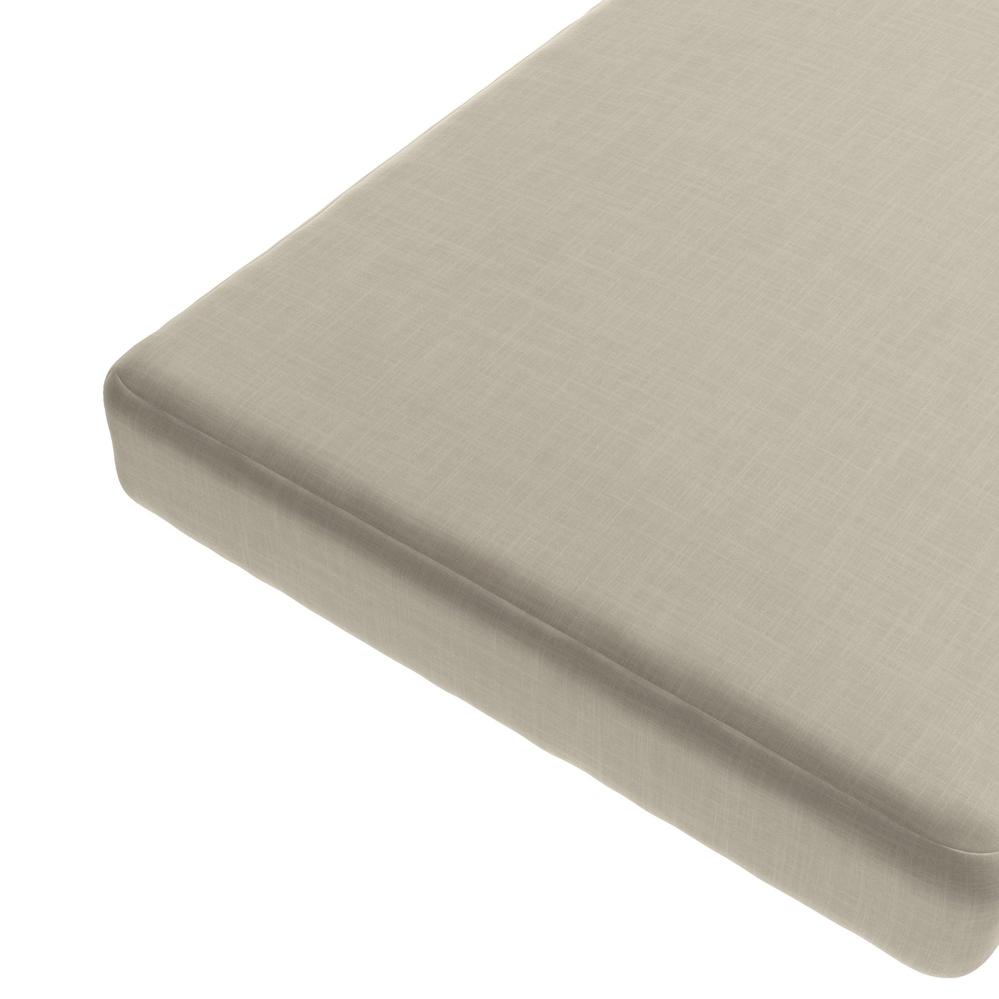 Custom Bench Cushion in Classic Linen - Toast