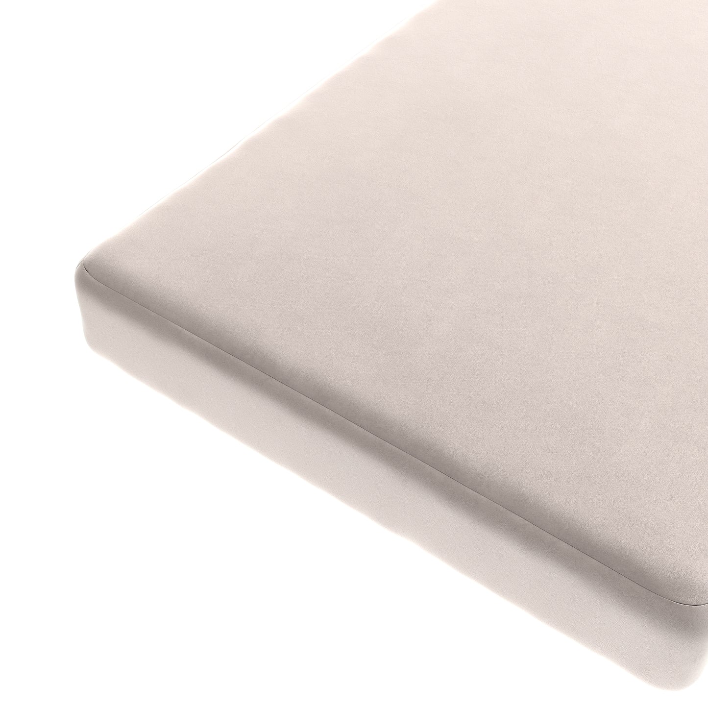 Custom Bench Cushion in Velvet Snow
