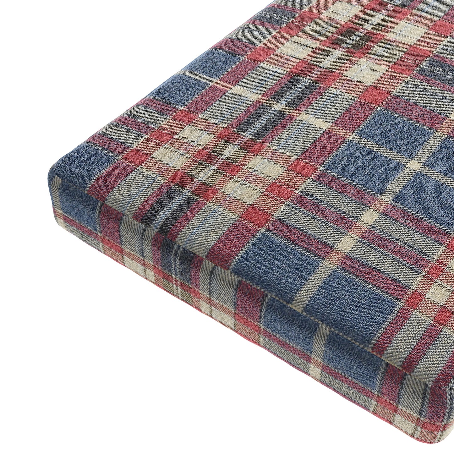 Custom Bench Cushion in Tartan - Flannel