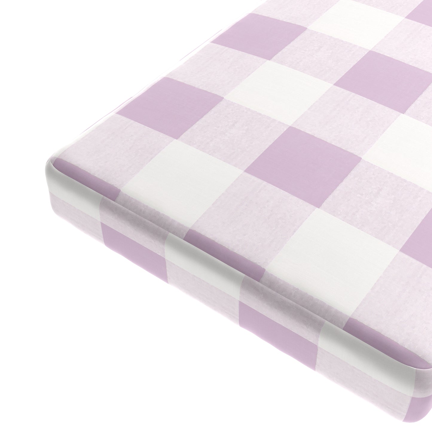 Custom Bench Cushion in Buffalo Check - Lilac