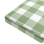 Custom Bench Cushion in Buffalo Check - Sage