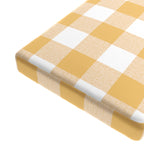 Custom Bench Cushion in Buffalo Check - Sunny
