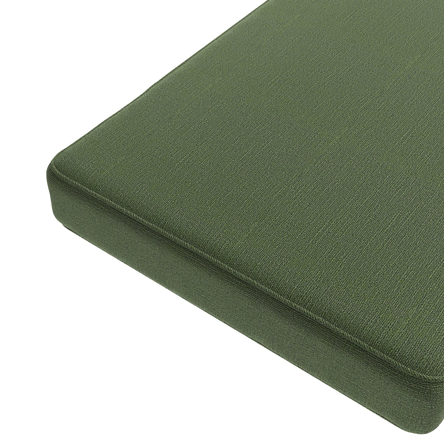 Custom Bench Cushion in Slubby Linen - Clover