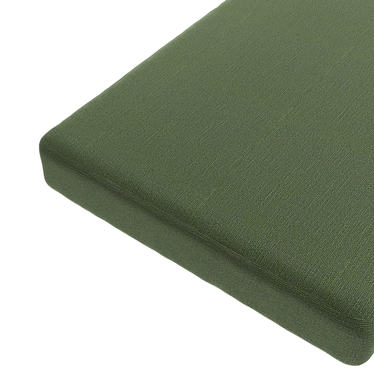 Custom Bench Cushion in Slubby Linen - Clover