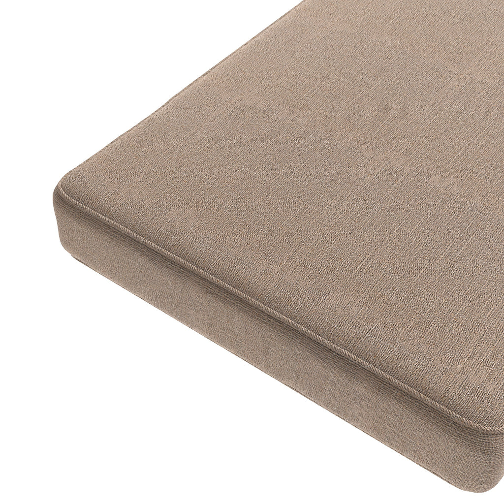 Custom Bench Cushion in Slubby Linen - Caramel