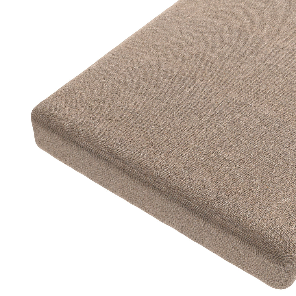 Custom Bench Cushion in Slubby Linen - Caramel