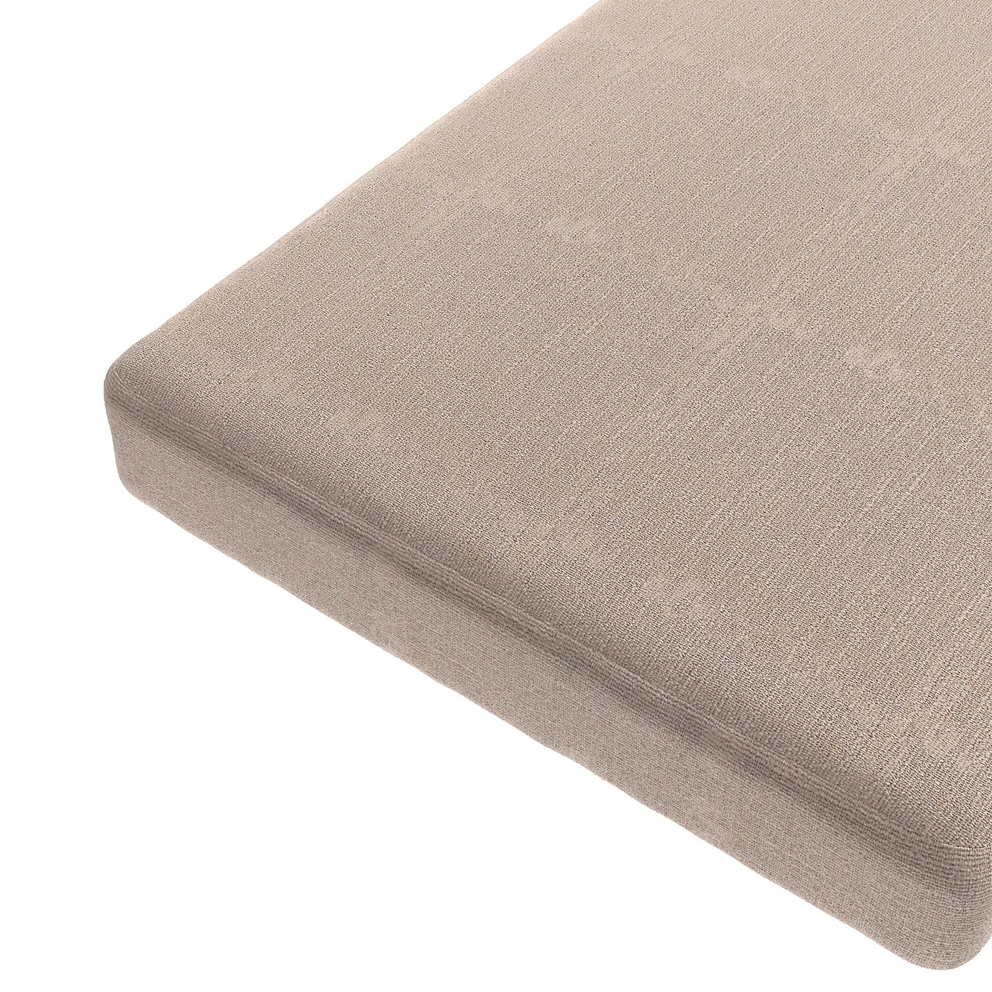 Custom Bench Cushion in Slubby Linen - Cashmere