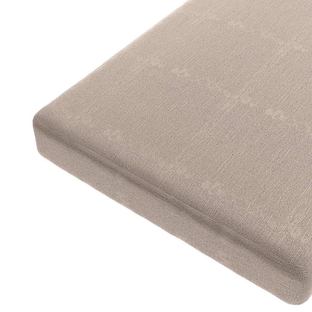 Custom Bench Cushion in Slubby Linen - Cashmere