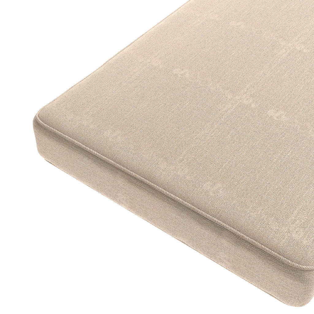Custom Bench Cushion in Slubby Linen - Cream