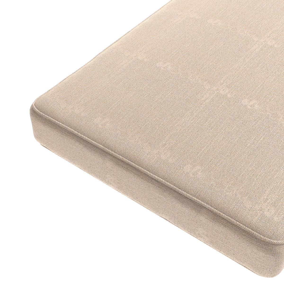 Custom Bench Cushion in Slubby Linen - Cream
