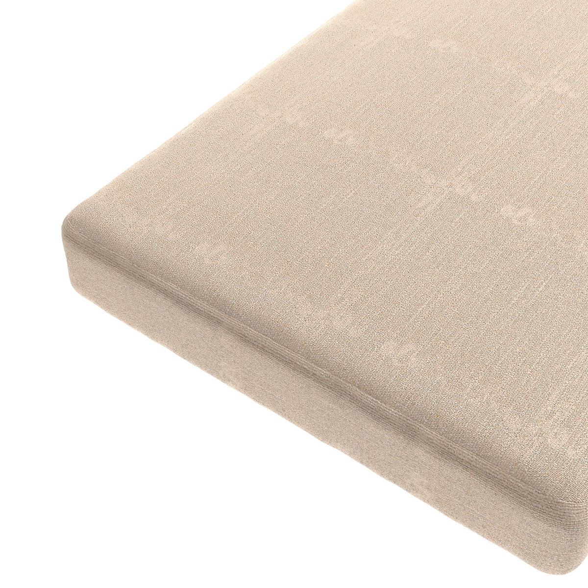 Custom Bench Cushion in Slubby Linen - Cream