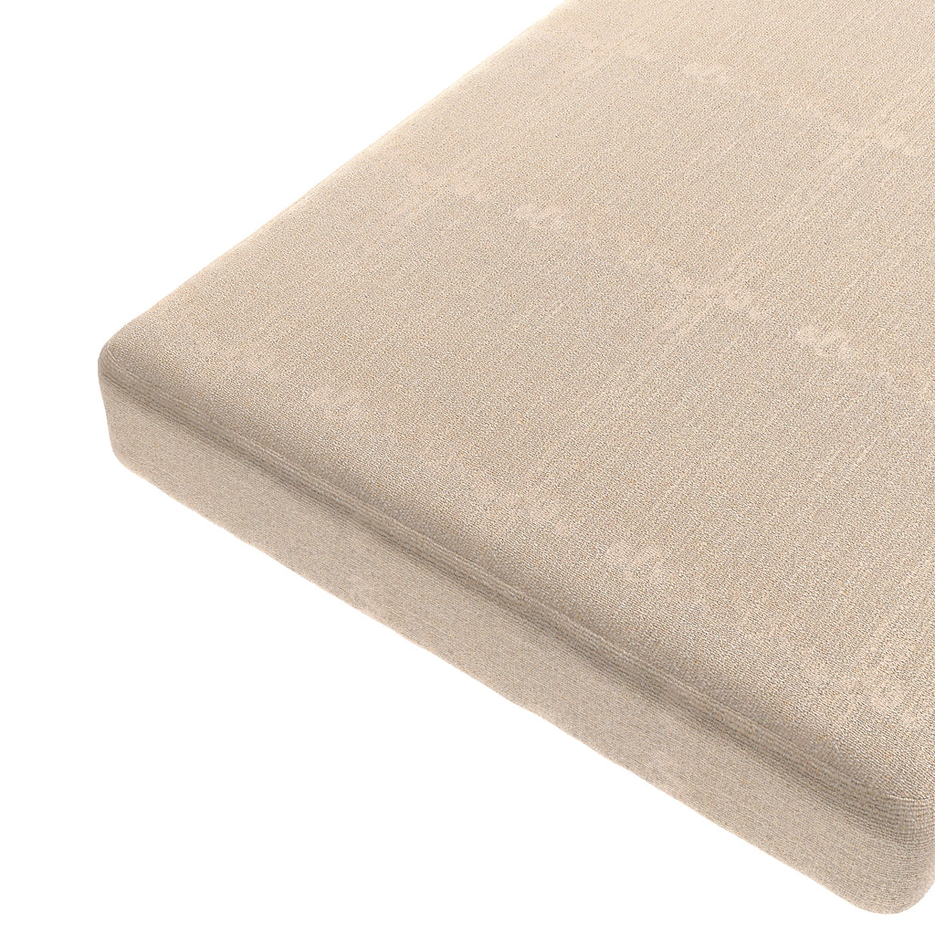 Custom Bench Cushion in Slubby Linen - Cream