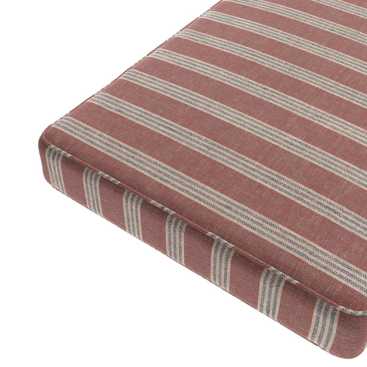 Custom Bench Cushion in Nautical Stripes - Buoy