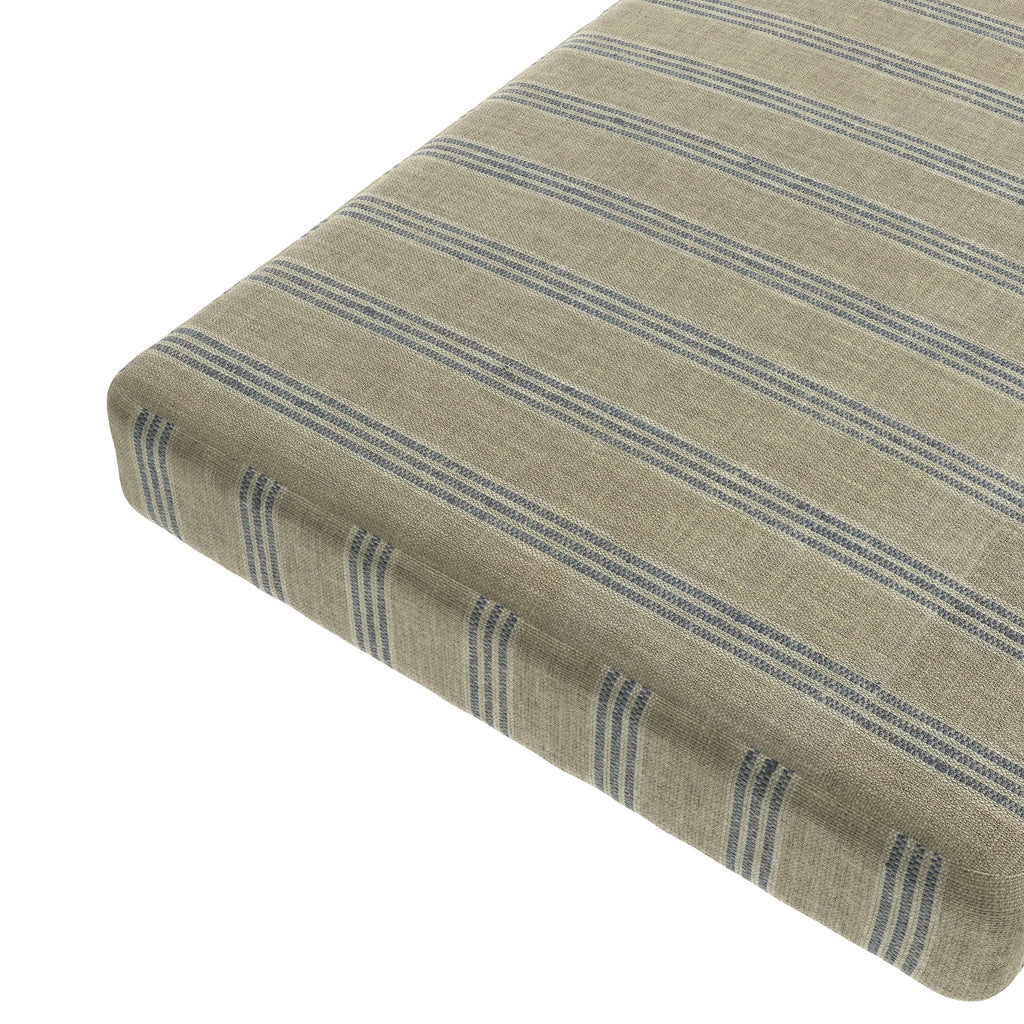 Custom Bench Cushion in Nautical Stripes - Shoreline