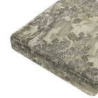 Custom Bench Cushion in Country Toile - Onyx