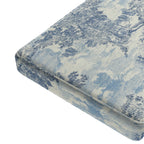 Custom Bench Cushion in Country Toile - Sapphire