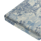Custom Bench Cushion in Country Toile - Sapphire