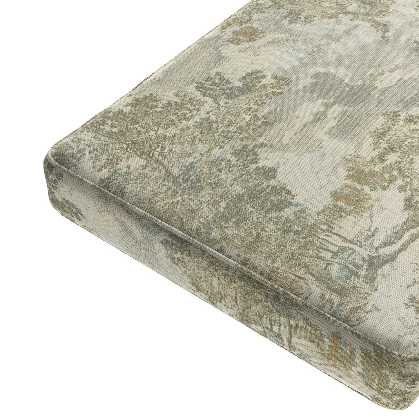 Custom Bench Cushion in Country Toile - Ivy