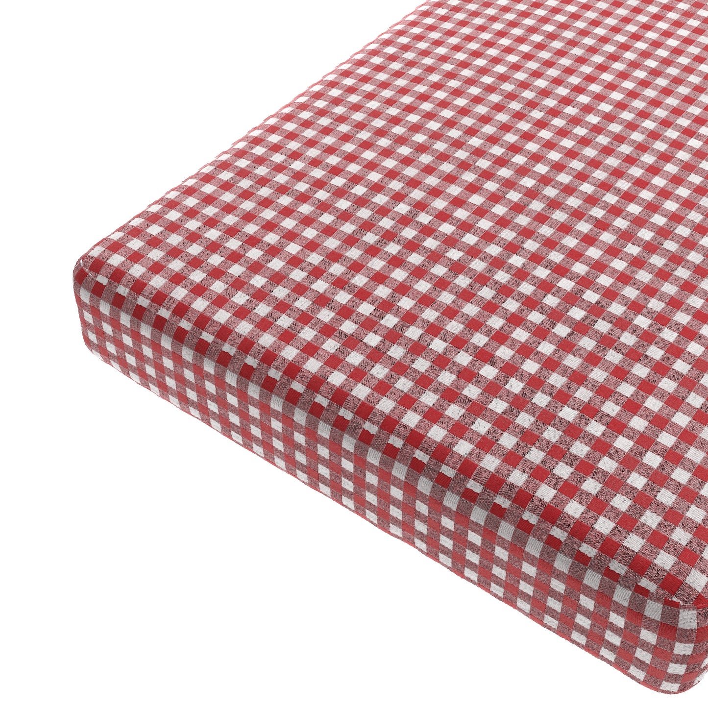 Custom Bench Cushion in Gingham - Cherry
