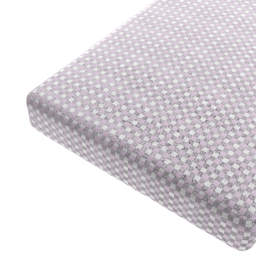 Custom Bench Cushion in Gingham - Lilac