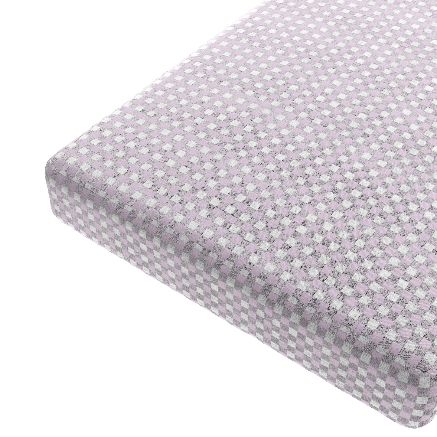 Custom Bench Cushion in Gingham - Lilac
