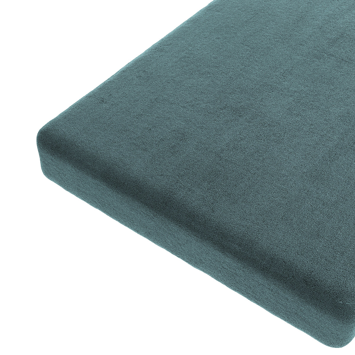 Custom Bench Cushion in Velvet Seaside