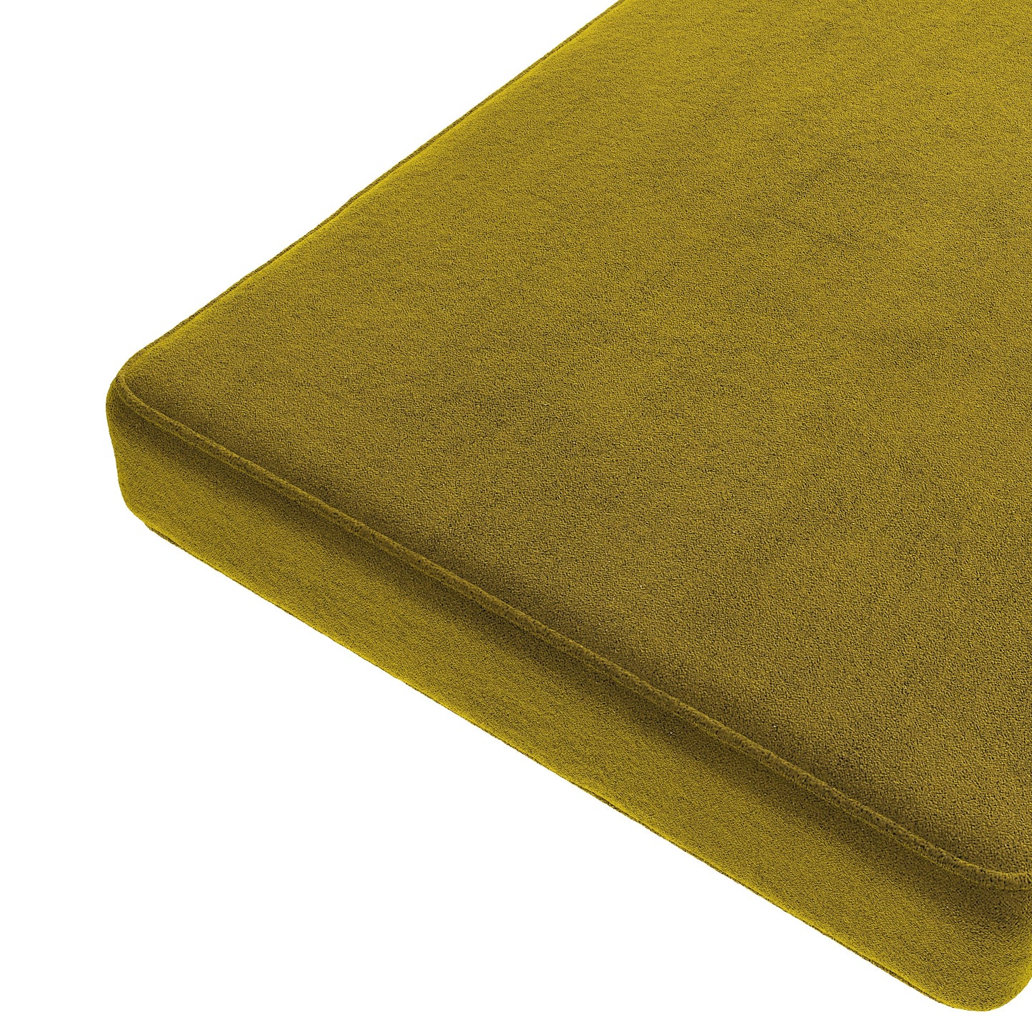 Custom Bench Cushion in Velvet Citron