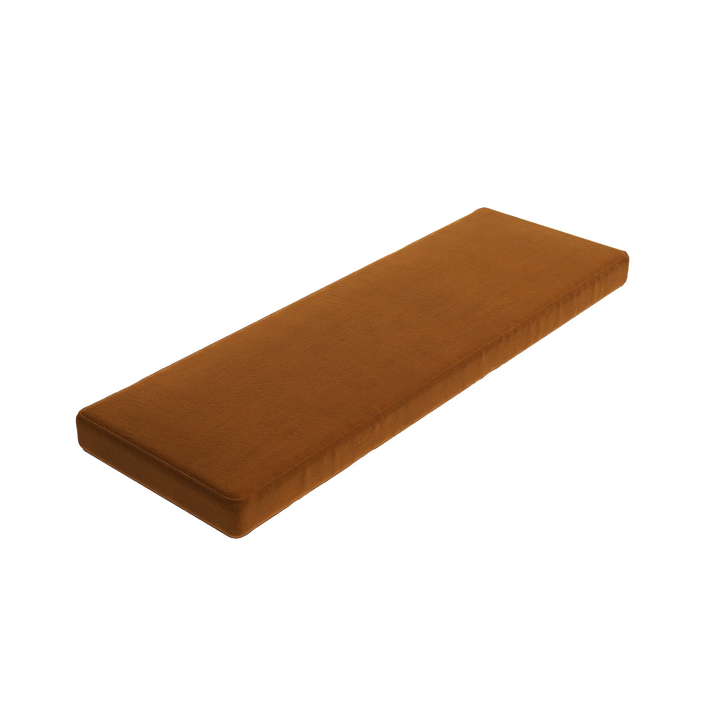 Custom Bench Cushion in Velvet Amber