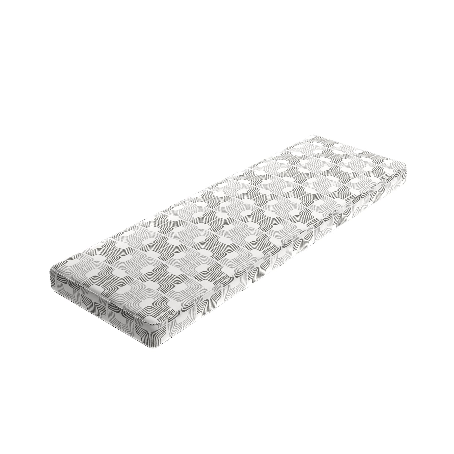 Custom Bench Cushion in Groovy - Pewter