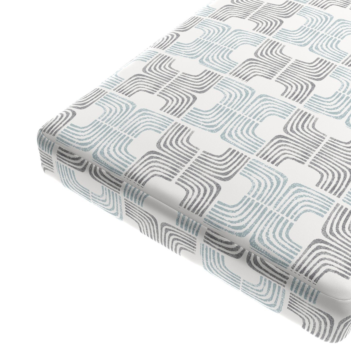 Custom Bench Cushion in Groovy - Mint