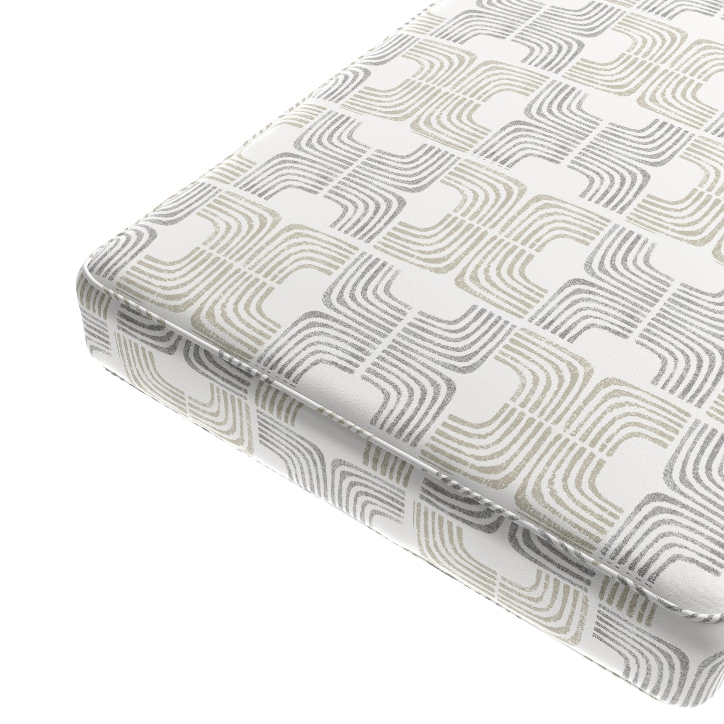 Custom Bench Cushion in Groovy - Natural