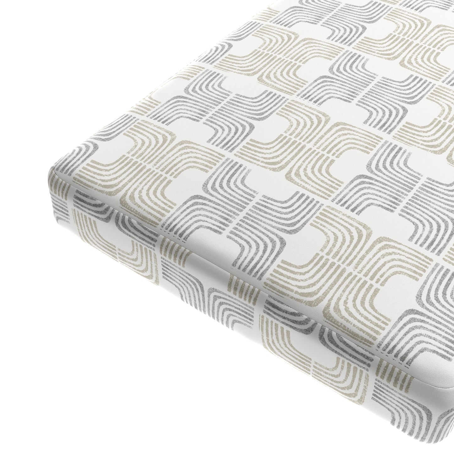 Custom Bench Cushion in Groovy - Natural