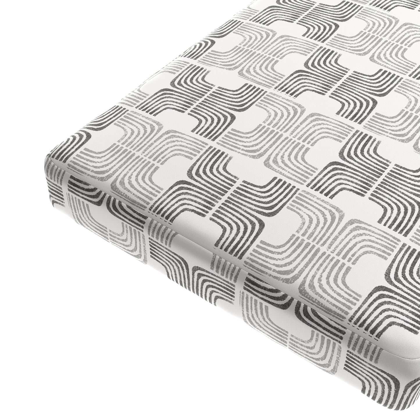 Custom Bench Cushion in Groovy - Pewter