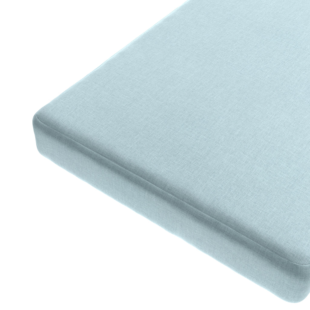 Custom Bench Cushion in Lush Linen Breeze
