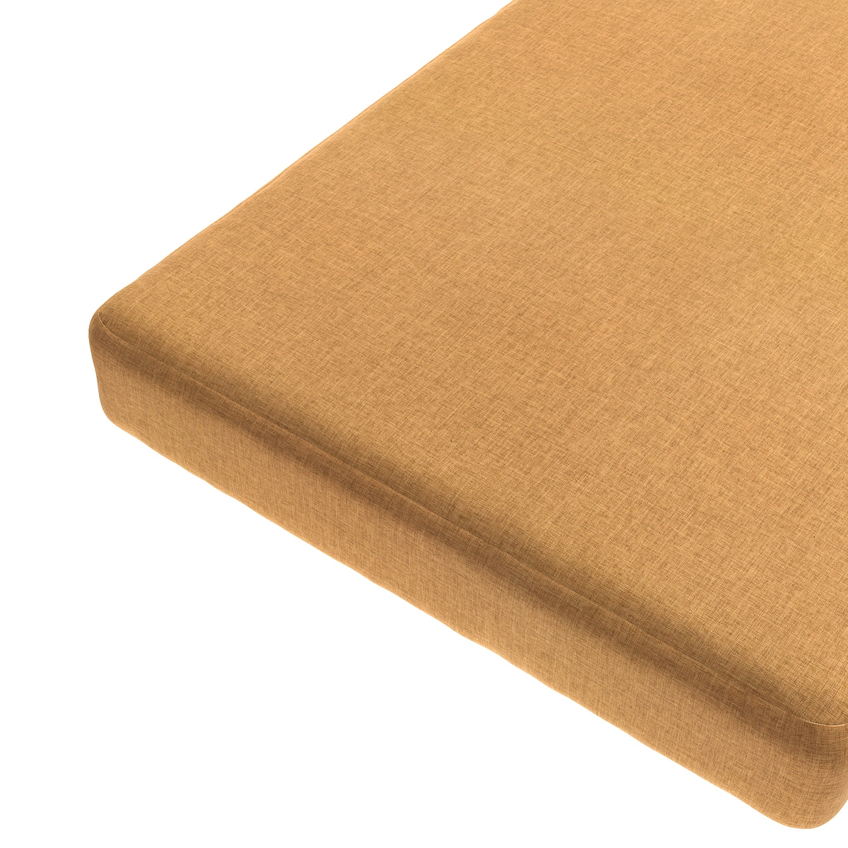 Custom Bench Cushion in Lush Linen Turmeric