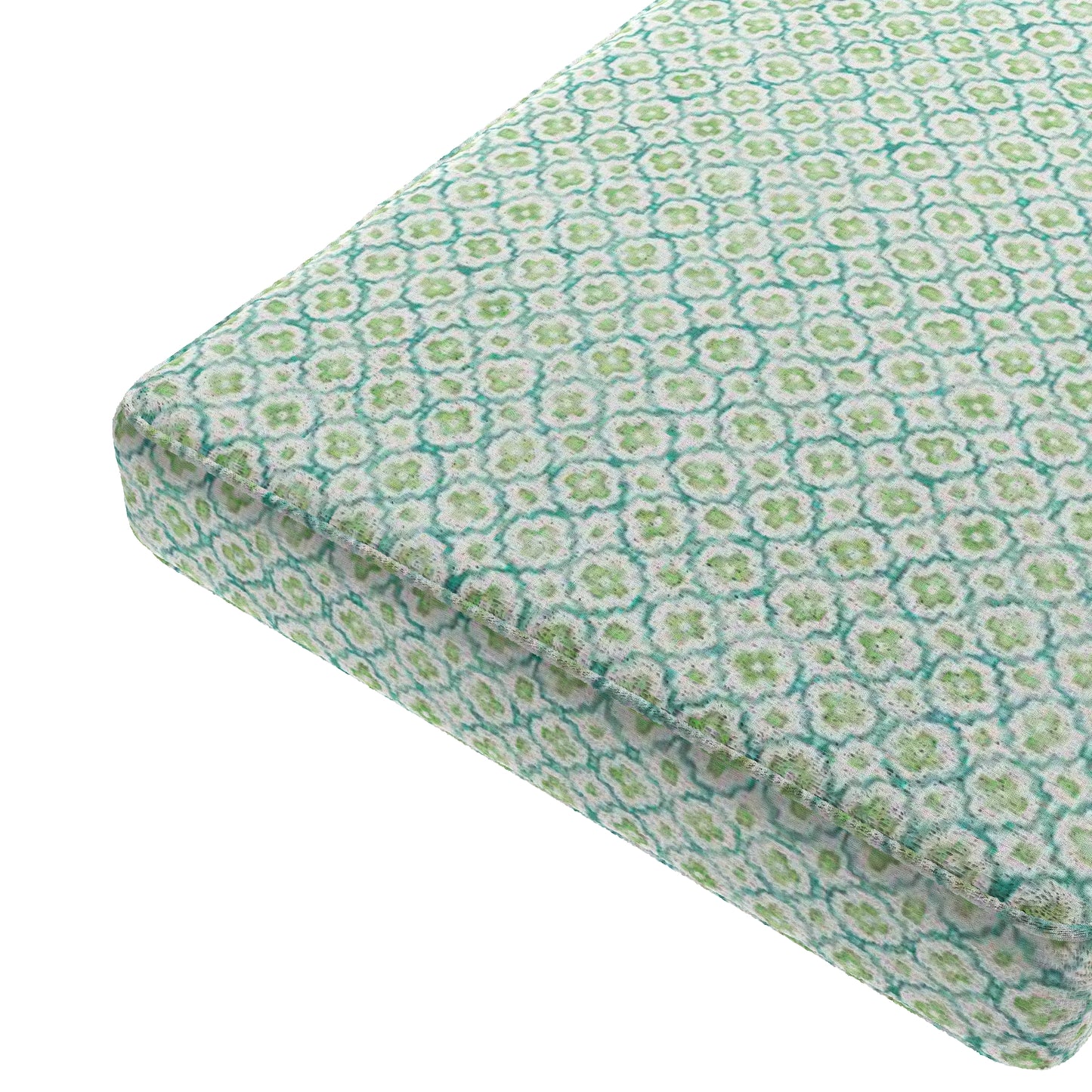 Custom Bench Cushion in Positive Print - Emerald
