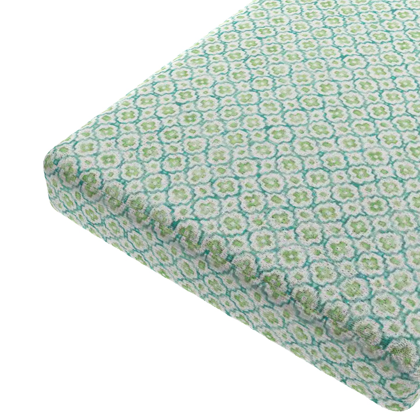Custom Bench Cushion in Positive Print - Emerald