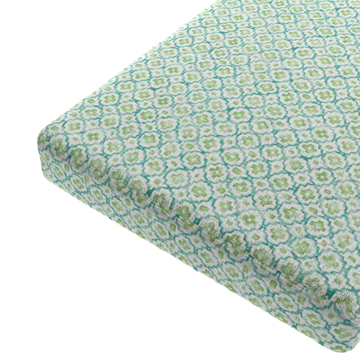 Custom Bench Cushion in Positive Print - Emerald