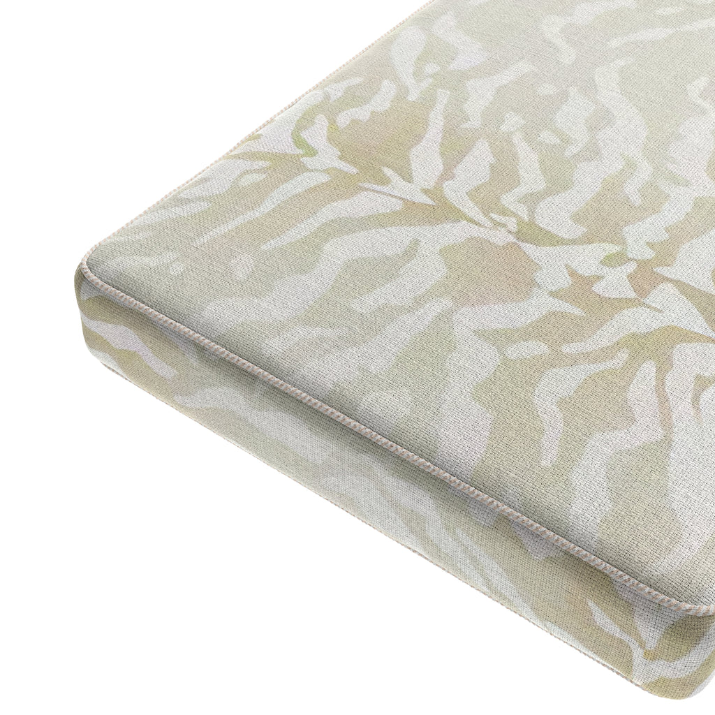 Custom Bench Cushion in Tiger - Linen