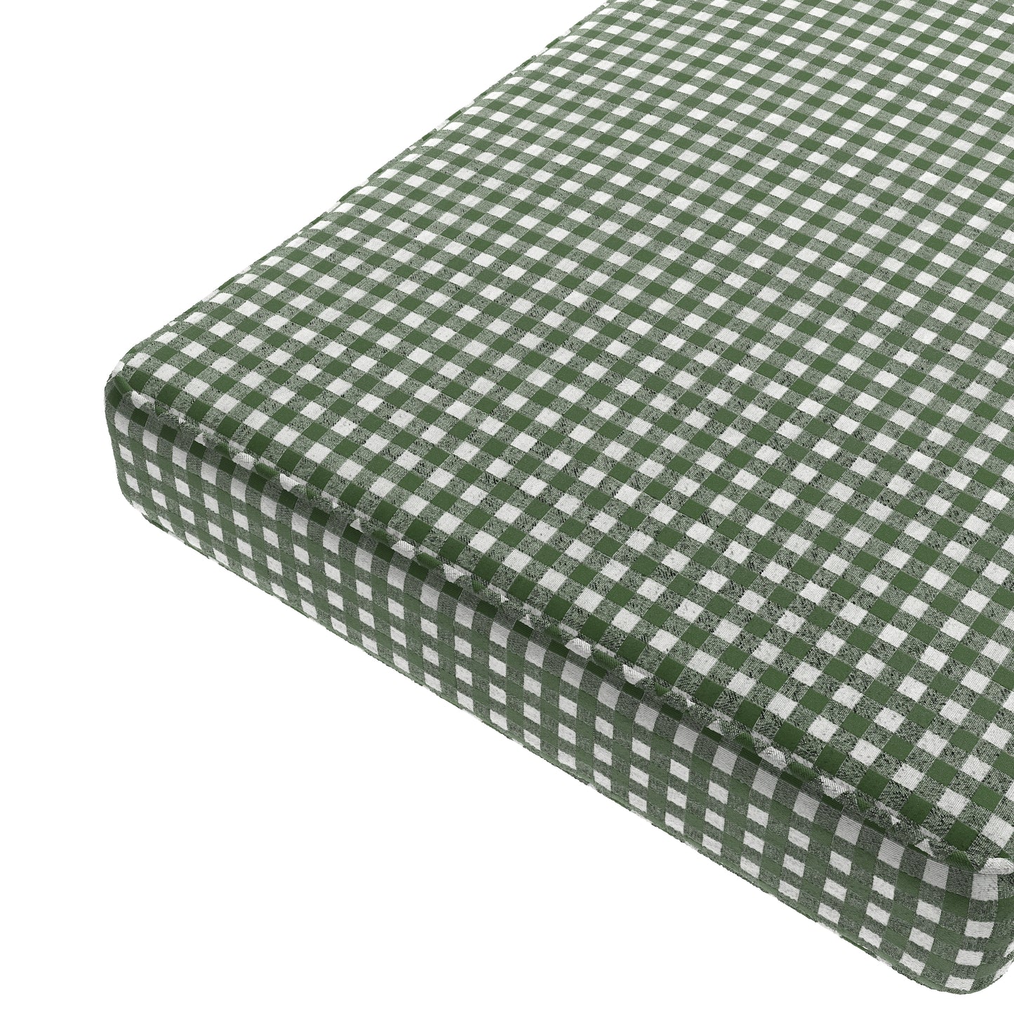 Custom Bench Cushion in Gingham - Fir