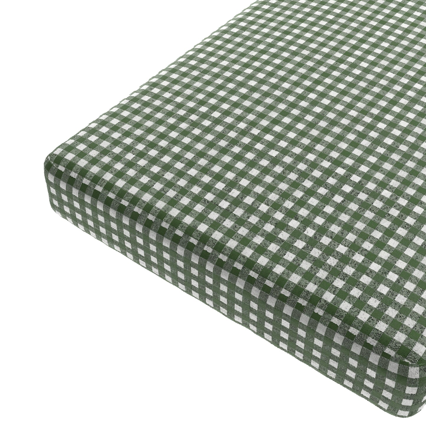 Custom Bench Cushion in Gingham - Fir