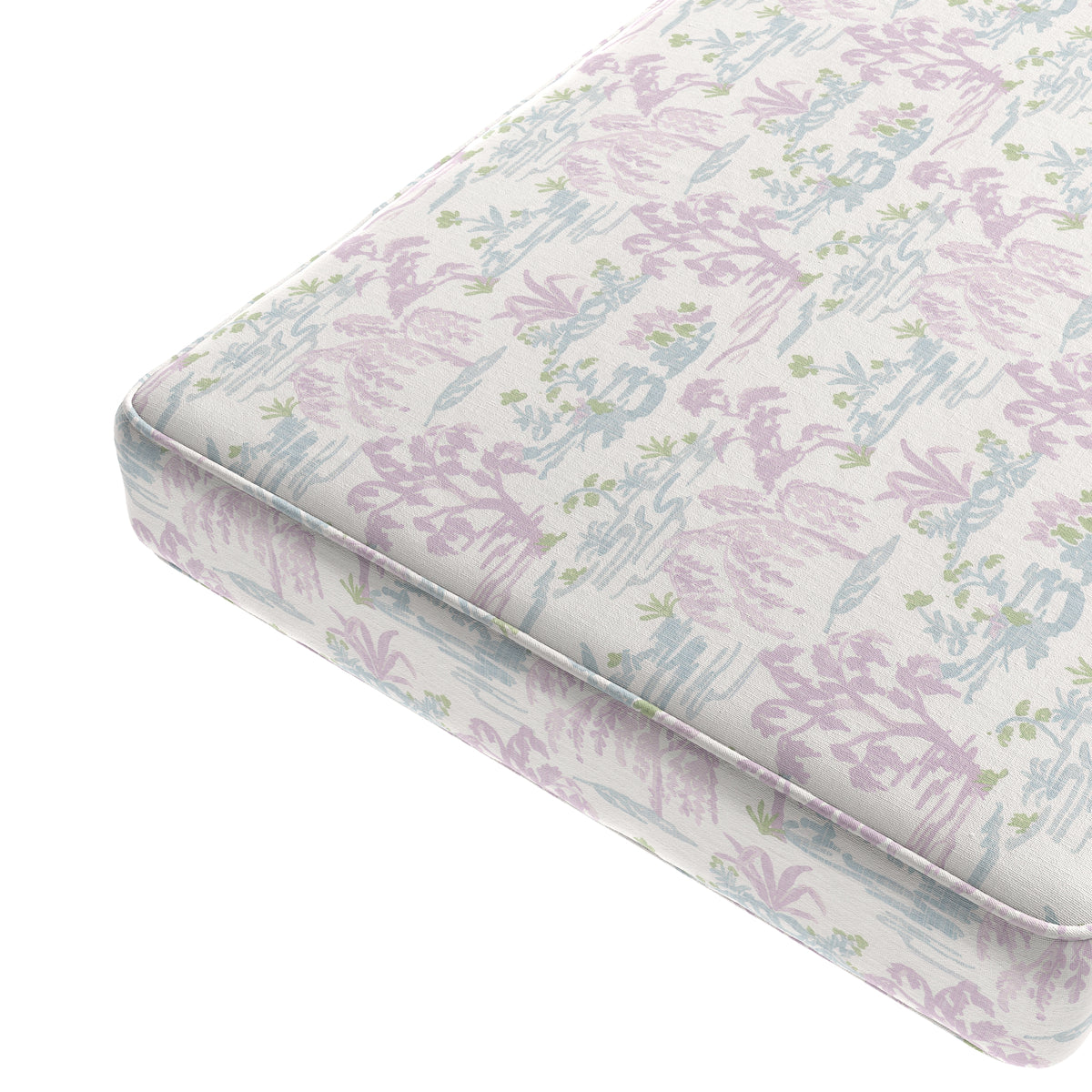 Custom Bench Cushion in Meadow - Lavender