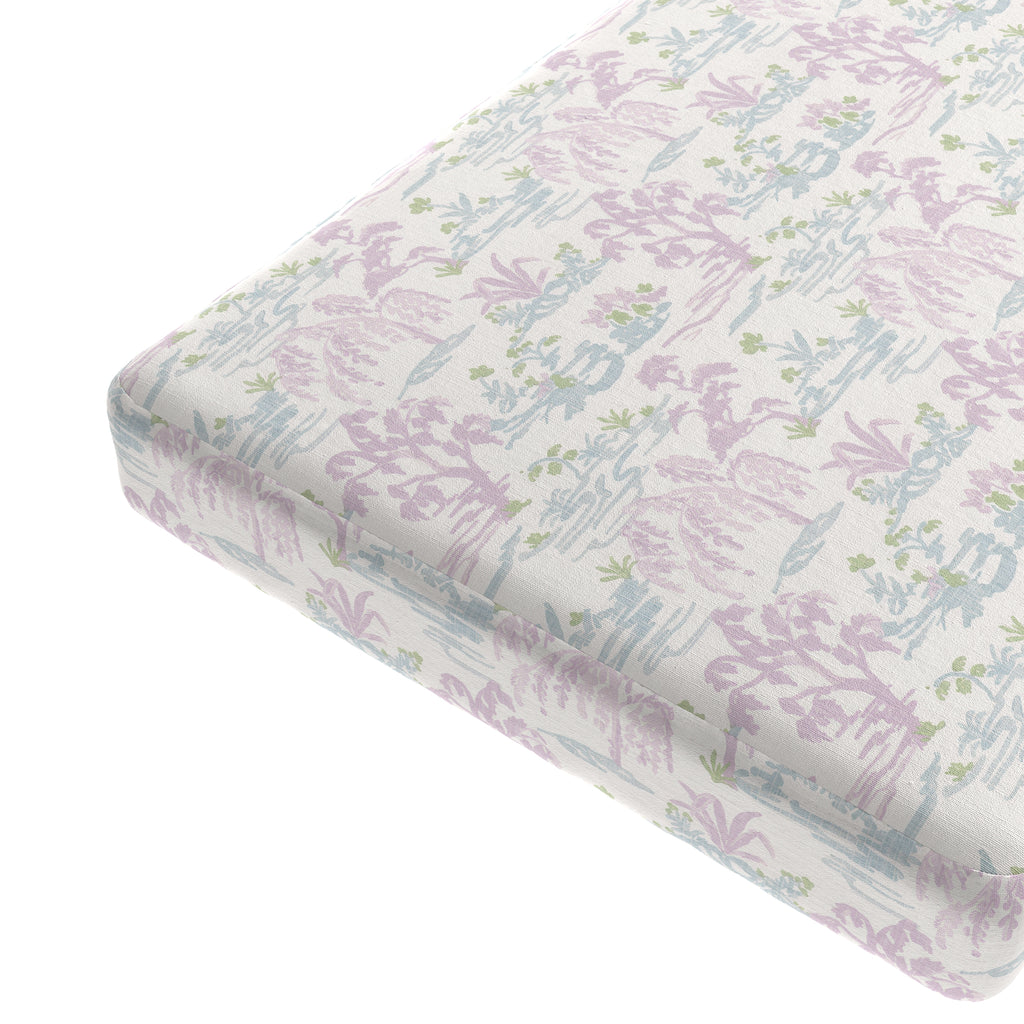 Custom Bench Cushion in Meadow - Lavender