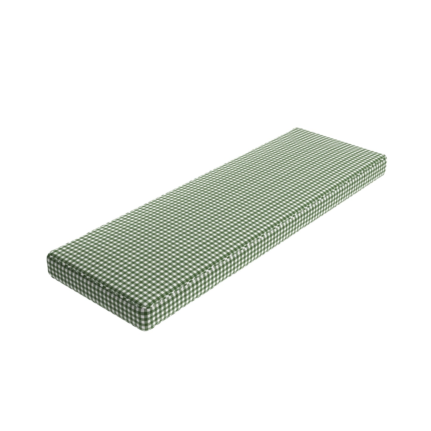 Custom Bench Cushion in Gingham - Fir