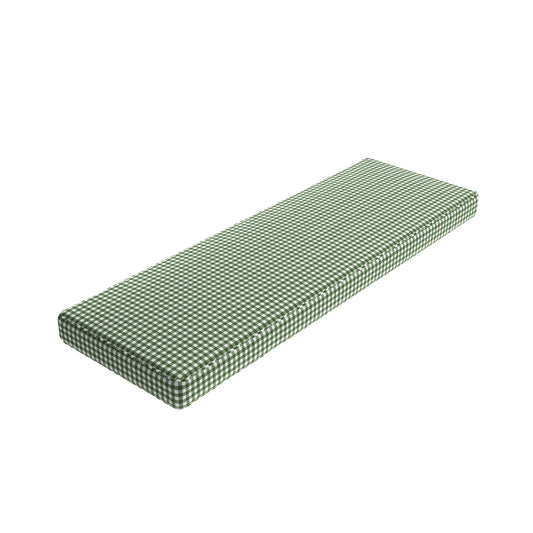Custom Bench Cushion in Gingham - Fir